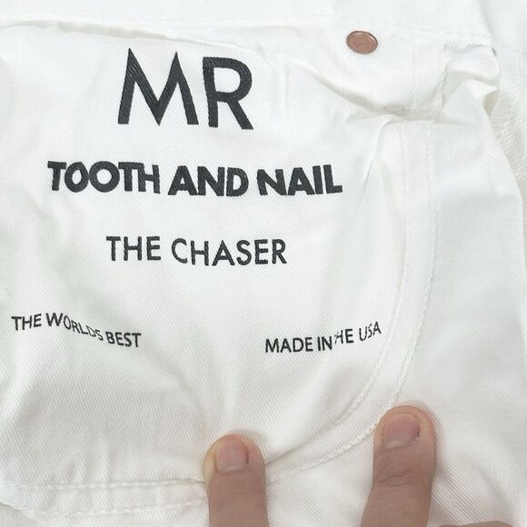 Mother Mens MR Tooth and Nail The Highball Jeans Straight Leg White Size 29X31 - Picture 10 of 13